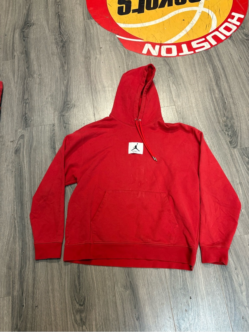 Jordan Red Men's Pullover Hoodie with Jumpman Patch